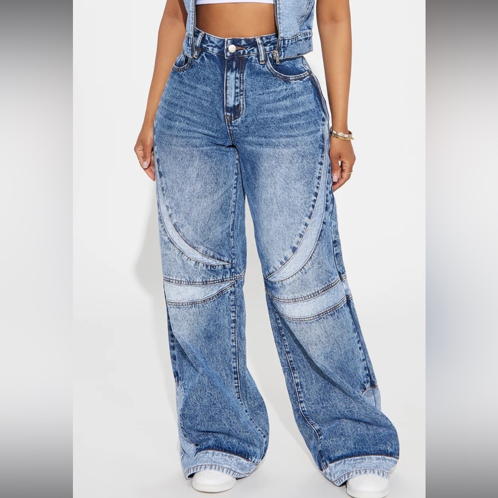 Fashion Nova Light Blue Flare Jeans